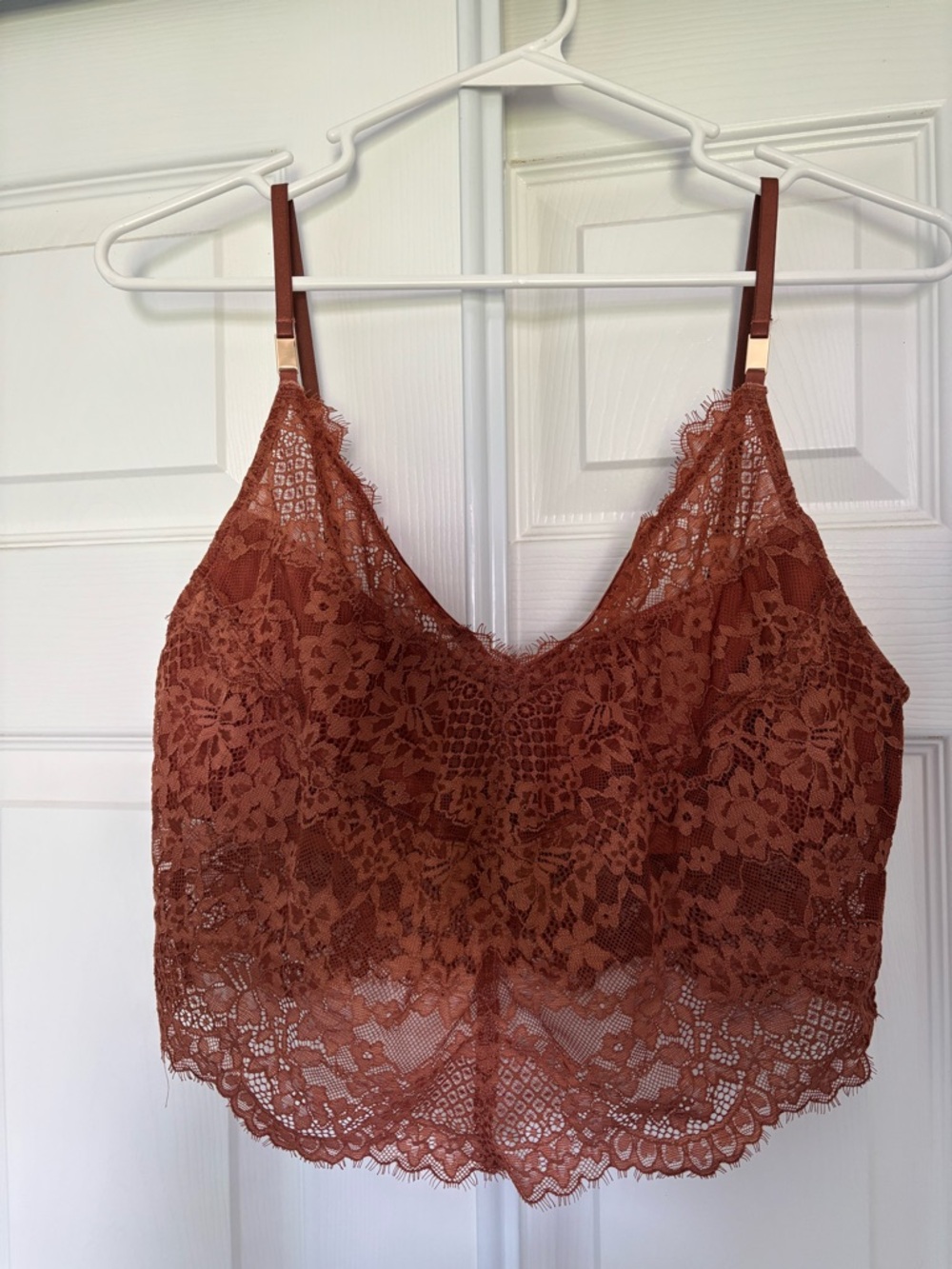 aerie Rust Lace Bandeau Cami